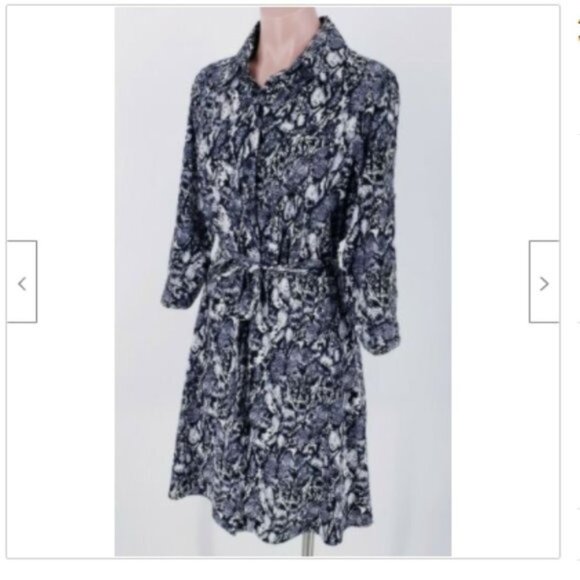 Snakeprint Shirt dress Black and White Sz 4 - EUC - Picture 1 of 8